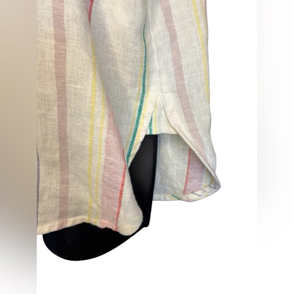 Madewell womens Linen-Blend Daily Shirt in Rainbow
Stripe sz XS preloved - Picture 3 of 8